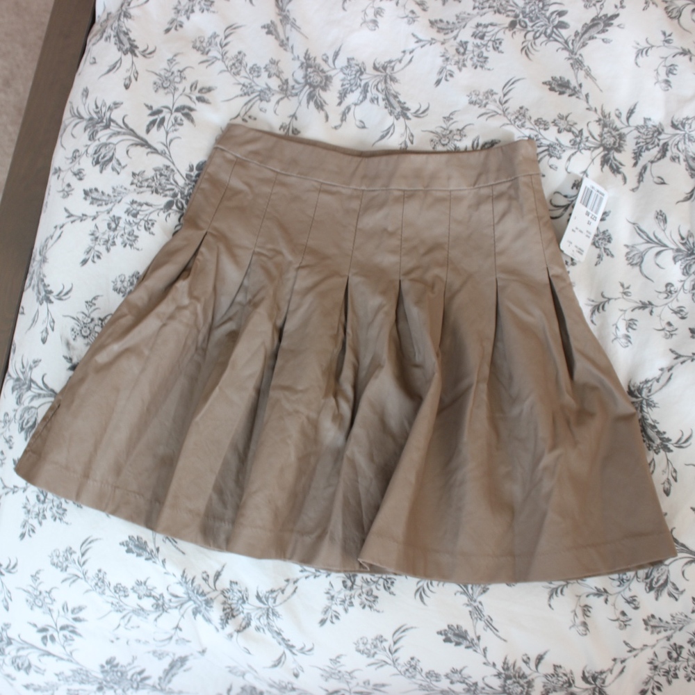 Forever 21 Tan Faux Leather Mini Skirt